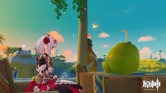 座るノエル